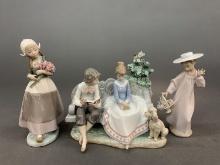 3 Lladro figures.