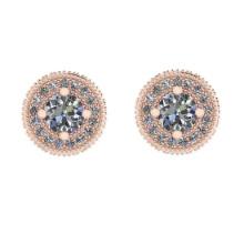 0.80 CtwVS/SI1 Diamond 14K Rose Gold Stud Earrings ALL DIAMOND ARE LAB GROWN