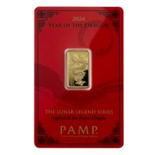 Pamp Suisse 5 Gram Gold - 2024 Azure Dragon