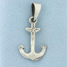 Anchor Pendant In Sterling Silver