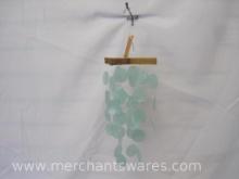 Handmade Capiz Shell Wind Chime, 5.5 x 14 inches Overall, Asli Arts by Woodstock Chimes