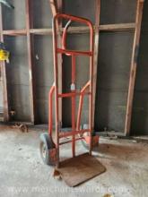 Orange Hand Cart with Solid Wheels