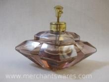 Vintage Cut Glass Perfume Bottle, 10 oz