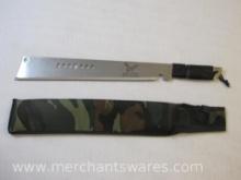 Eagle Knife Machete in Camo Sheath, 15 oz