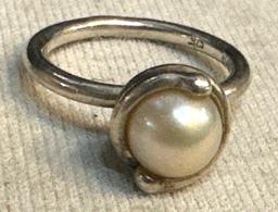 3 Sterling Silver Rings w/ gemstones