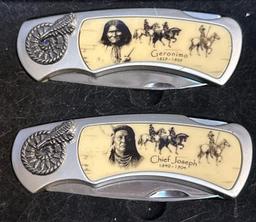 Set of 4 Founding Fathers Collectible knife set