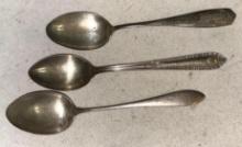 3 Sterling Silver Spoons