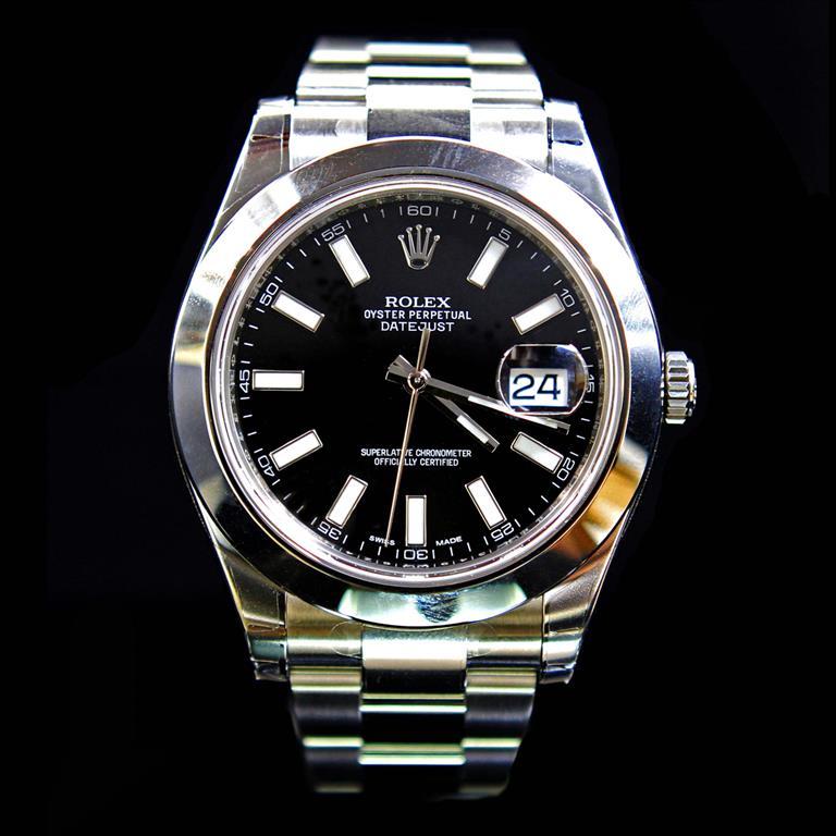 Rolex DateJust ll 41mm Black Index Dial Men's Wristwatch