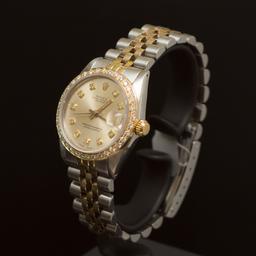 Rolex Two-Tone Datejust 31mm Diamond Dial Diamond Bezel Womens