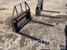 New Skid Steer Fork Attachment With 48in Forks