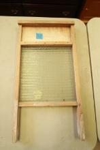 Antique Glass Panel Washboard