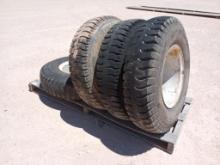 (4) Truck Wheels w/Tires 11.00-20