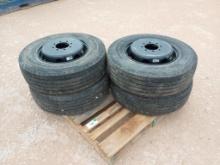 (4) Unused Trailer Wheels w/Tires 235/75 R 17.5