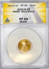 2000-W $5 Proof American Gold Eagle Coin ANACS PF69DCAM