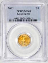 2003 $5 American Gold Eagle Coin PCGS MS69