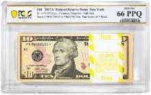 Pack of 2017A $10 Federal Reserve STAR Notes New York Fr.2045-B* PCGS Gem UNC 66PPQ
