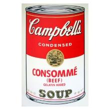 Andy Warhol "Soup Can 1152 (Consomme)" Print Serigraph On Paper