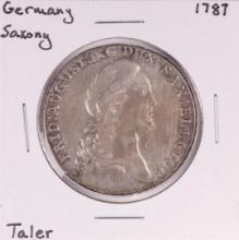 1787 Germany Saxony Taler Coin