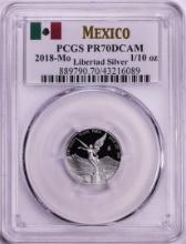 2018-Mo Mexico Proof 1/10 oz Silver Libertad Coin PCGS PR70DCAM