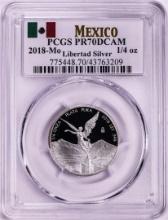 2018-Mo Mexico Proof 1/4 oz Silver Libertad Coin PCGS PR70DCAM