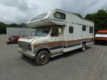 1982 Ford Econoline Motor Home by Coachman, Gas V8, ROUGH INSIDE AND OUT-UN
