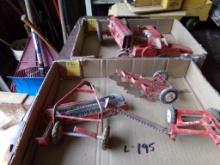 True Scale Farm Tractor (Missing Grill and Steering Wheel), 4 Bottom Plow,