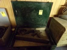 Metal Tool Box with (2) vintage hand planes (FT Living Room)