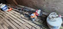 Gas Power Weed Trimmer, Pole Saw,