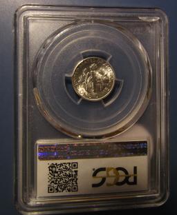 1955-S ROOSEVELT DIME PCGS MS-65