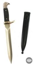 New Production German Eagle Head Dagger and Scabbard