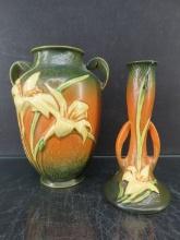 Roseville Zephyr Lilly Pottery Vases