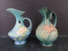 Lot of (2) Roseville Pottery Ewers