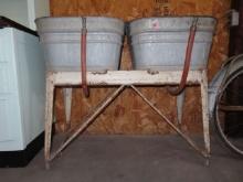 Double Washtub on Stand
