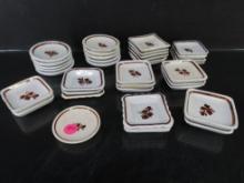 Lot of Ironstone Tea Leaf China - Butter Pats