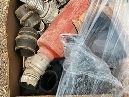 PALLET OF VARIOUS HOSE FITTING AND TRUCK MUFFLERS