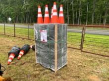 QTY OF (250) SAFETY HIGHWAY CONES, UNUSED