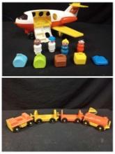 Vintage Fisher Price Little People Play Family Jet Set