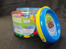 Magnetic Letters and Alphabet in tub