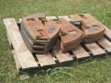 Pallet of tractor weights