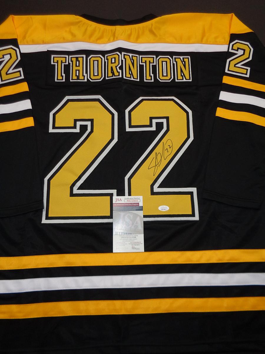 Shawn Thornton Boston Bruins Autographed Custom Hockey Jersey JSA W coa