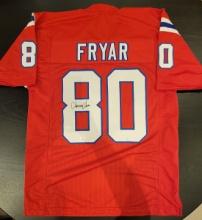 Irving Fryar New England Patriots Autographed Custom Football Jersey JSA W coa