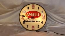 Original Amalie Dealer Lighted Clock