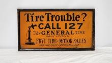 Original The General Tire Wooden Sign