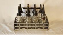 Original Brookins Oil Bottle Set With Rack