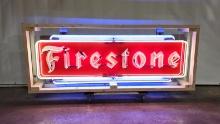 Original Firestone Tin Neon Sign
