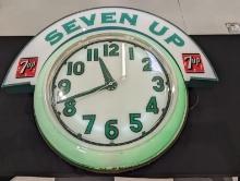 Original Cleveland 7up Neon Clock