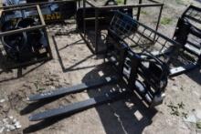 AGT Quick Attach 48" Hydraulic Shift Pallet Forks