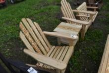 Amish Made Adirondak Chair Set with Table