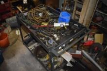 2 Tier Metal Shop Cart with Contents