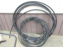 2 ROLLS OF CABLE AND PLASTIC PIPE